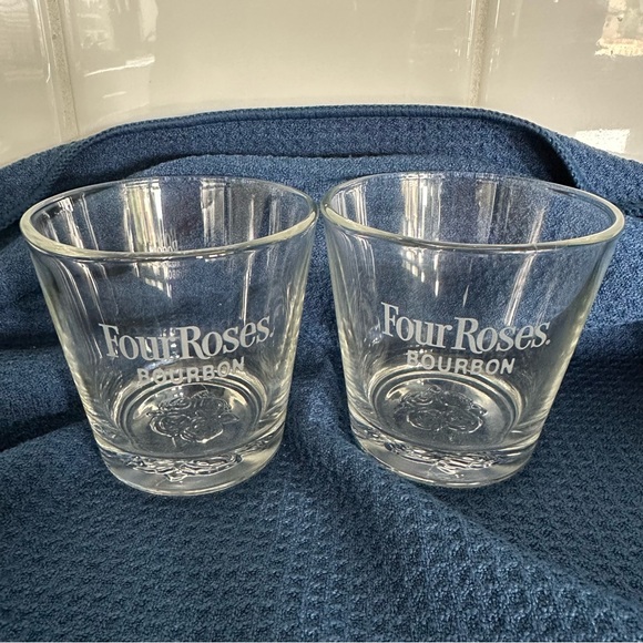 Other - Four Roses Bourbon Clear Rocks Glasses - Set of 2